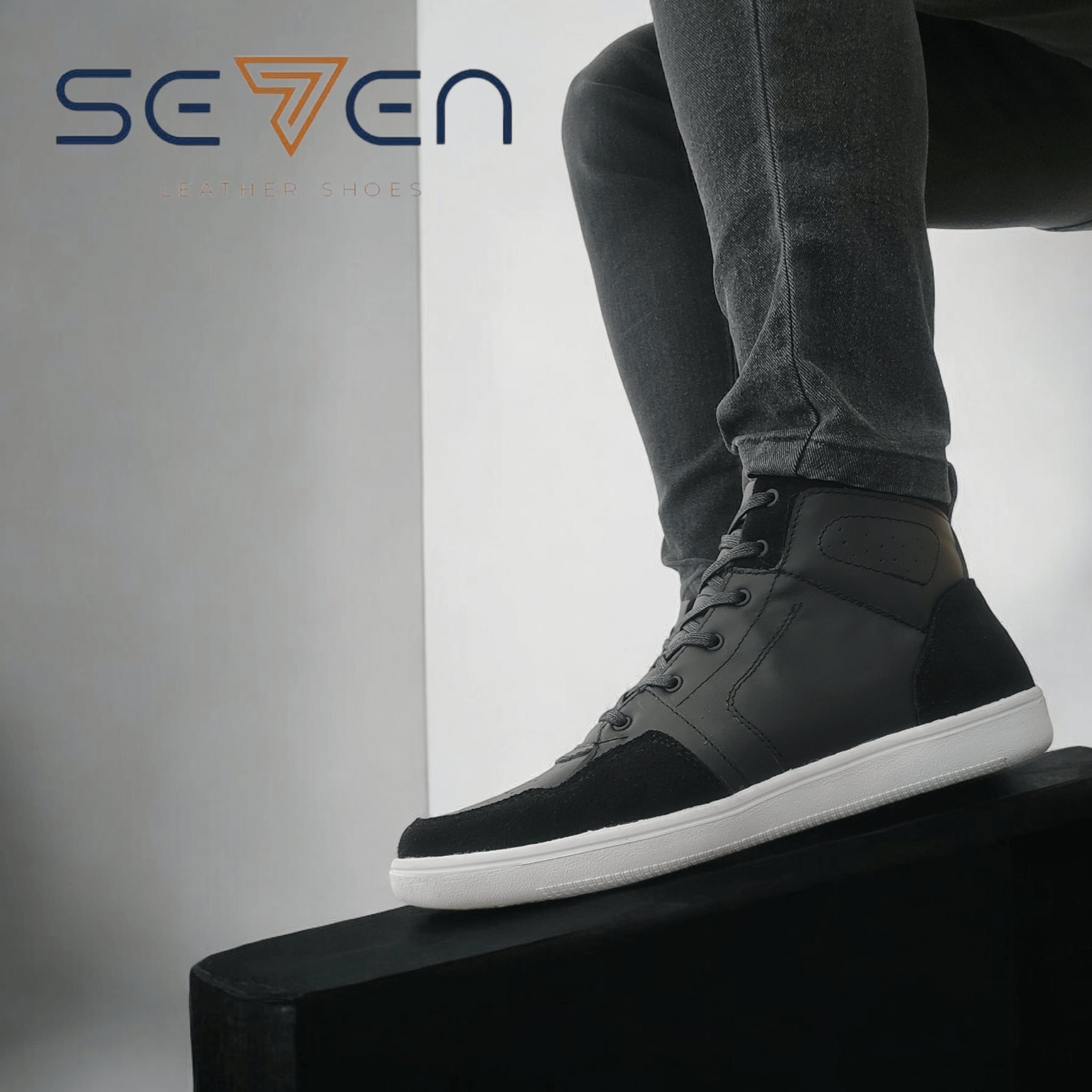 Sv Brooklyn cuero negro/blanco.