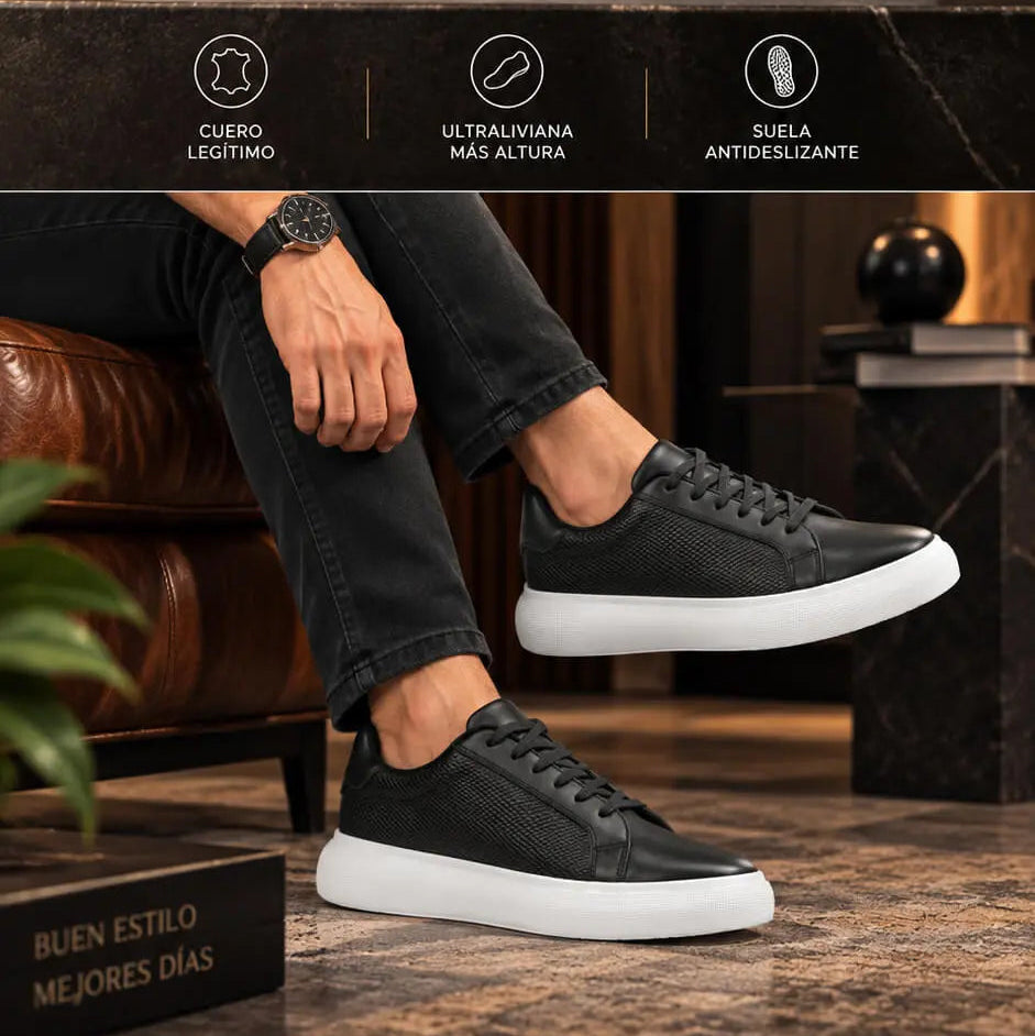 Sv Magnus cuero negro/blanco.